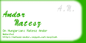 andor matesz business card